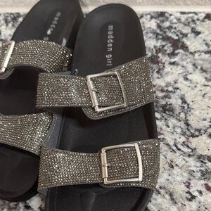 Madden Girl Glittery Buckle Sandals